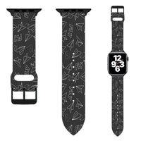 Thumbnail for Paper Airplane & Fly (Gray) Designed Soft Silicone Apple Watch Bands