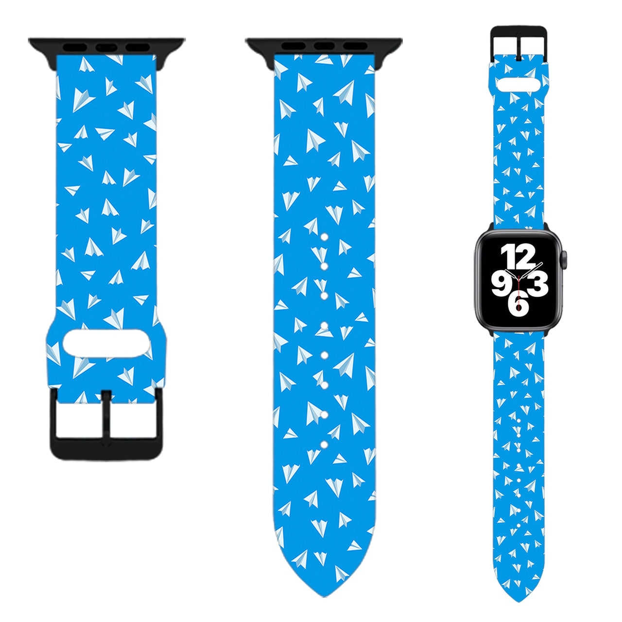 Paper Airplanes Designed Soft Silicone Apple Watch Bands