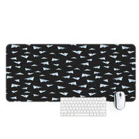 Thumbnail for Paper Airplanes (Black) Designed Desk Mats