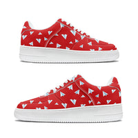 Thumbnail for Paper Airplanes (Red) Designed Low Top Sport Sneakers & Shoes