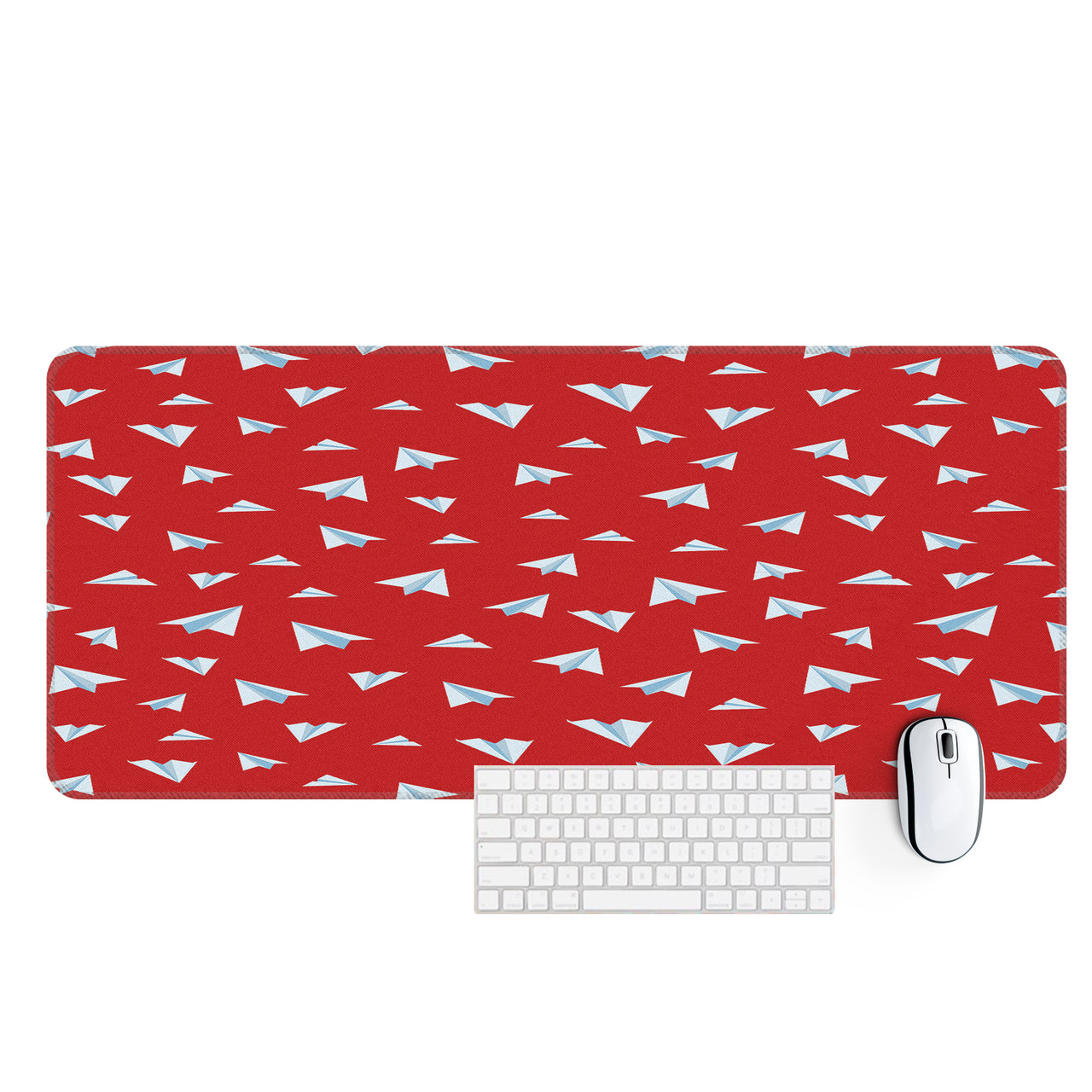Paper Airplanes (Red) Designed Desk Mats