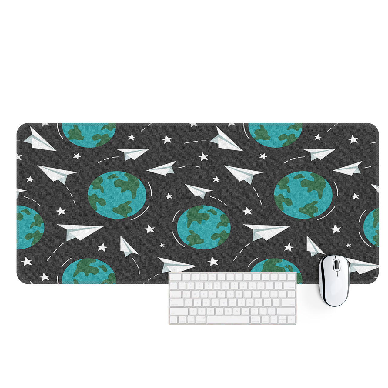 Paper Planes & Earth Designed Desk Mats