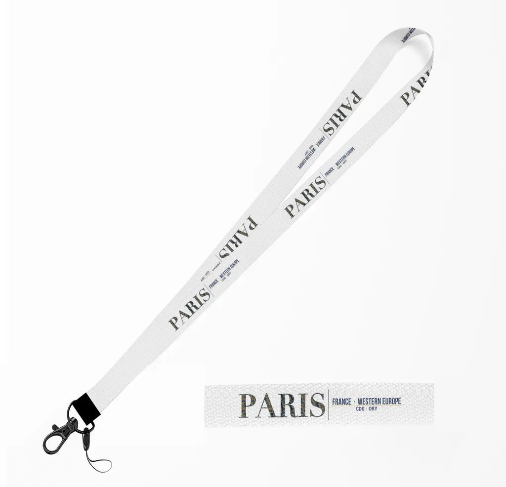 Paris City Series lanyard - white