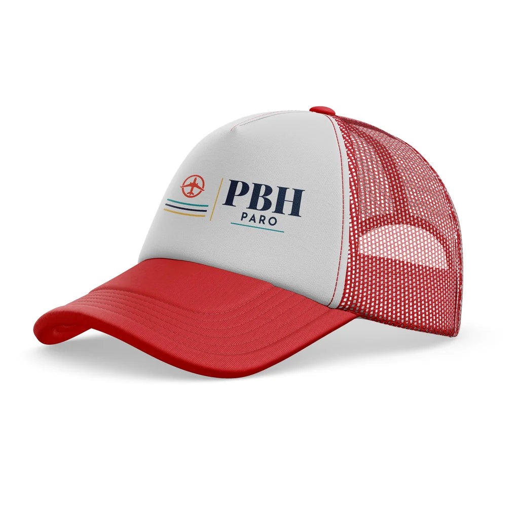 Paro International Airport (PBH) trucker cap - red