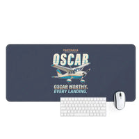 Thumbnail for Partenavia P.64 Oscar - Cartoon - Desk Mat - Navy Blue