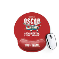 Thumbnail for Partenavia P.64 Oscar - Cartoon + Name - Ergonomic Mouse Pad - Red