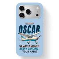Thumbnail for Partenavia P.64 Oscar - Cartoon + Name - MagSafe iPhone 17 Pro - Light Blue