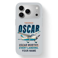 Thumbnail for Partenavia P.64 Oscar - Cartoon + Name - MagSafe iPhone 17 Pro - Light Gray