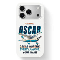 Thumbnail for Partenavia P.64 Oscar - Cartoon + Name - MagSafe iPhone 17 Pro - White