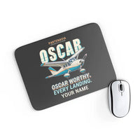 Thumbnail for Partenavia P.64 Oscar - Cartoon + Name - Mouse Pad - Black