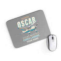 Thumbnail for Partenavia P.64 Oscar - Cartoon + Name - Mouse Pad - Gray
