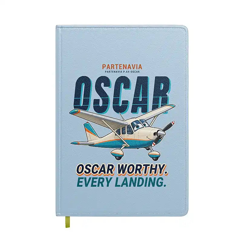 Partenavia P.64 Oscar - Cartoon - Notebook - Light Blue