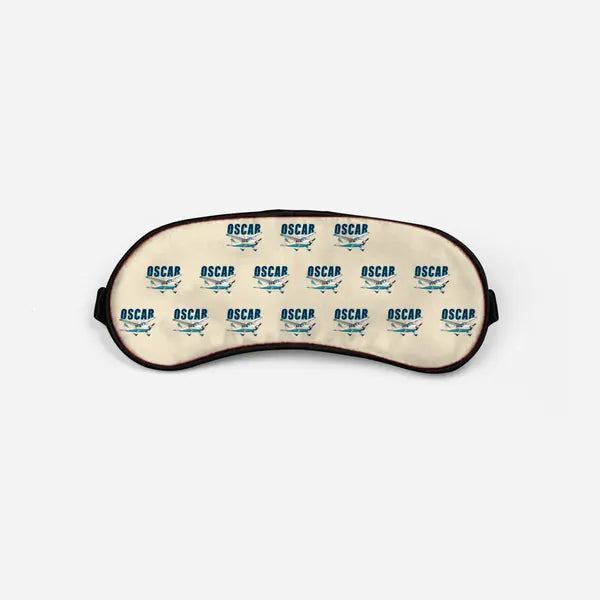 Partenavia P.64 Oscar - Cartoon Pattern - Sleep Mask - Beige