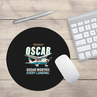 Thumbnail for Partenavia P.64 Oscar - Cartoon - Round Mouse Pad - Black