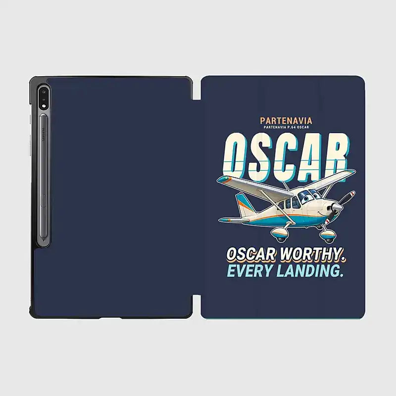 Partenavia P.64 Oscar - Cartoon - Samsung Tablet - Navy Blue