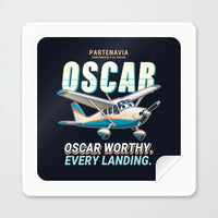 Thumbnail for Partenavia P.64 Oscar - Cartoon - Square Sticker - Peel