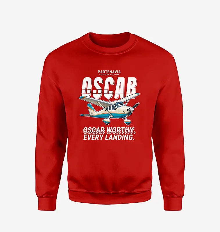 Partenavia P.64 Oscar - Cartoon - Sweatshirt - Red