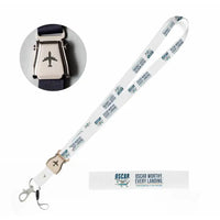 Thumbnail for Partenavia P.64 Oscar Lanyard & ID Holders seat belt lanyard - Cartoon - White
