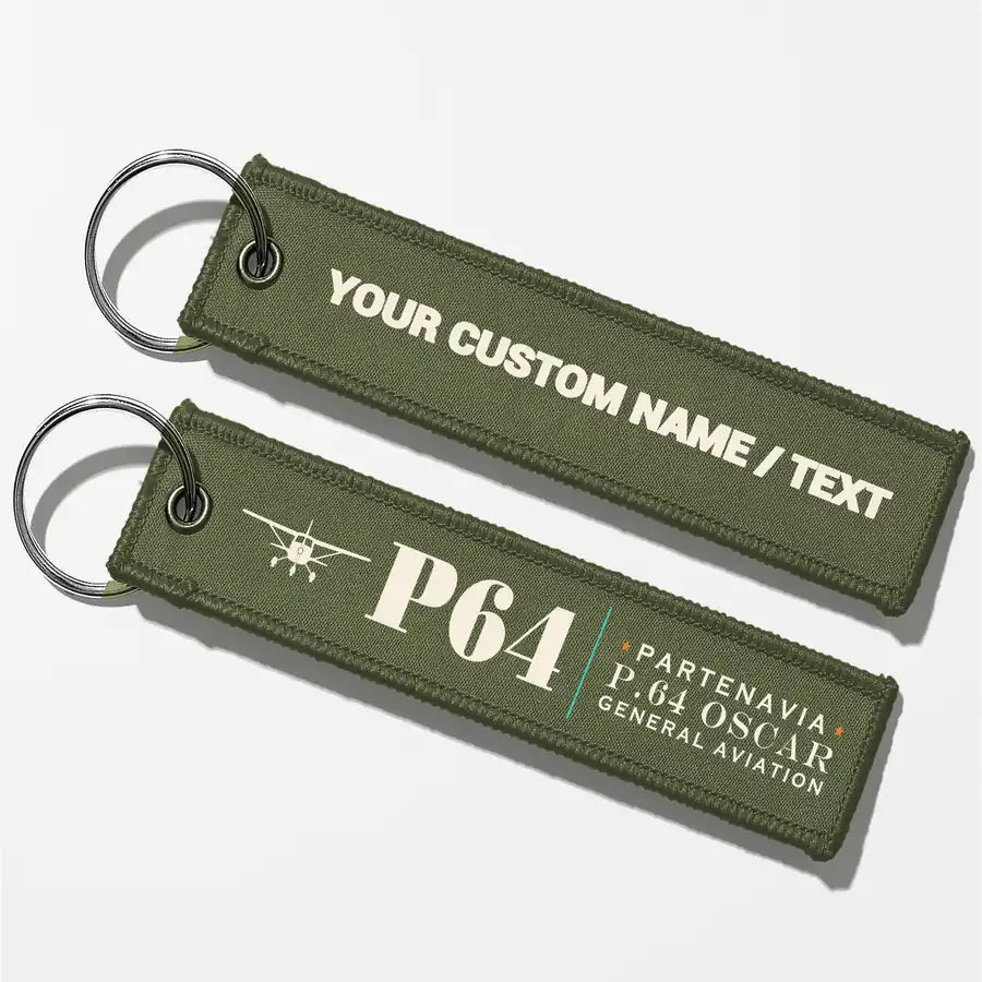 Partenavia P.64 Oscar Aviator Key Chains - Green Army - Heritage - Personalized