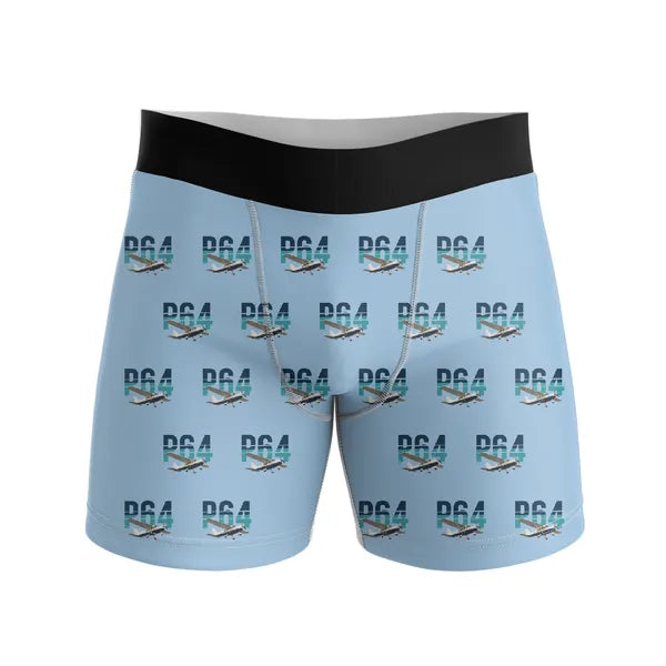 Partenavia P.64 Oscar - Men Boxers - Original Pattern - Light Blue
