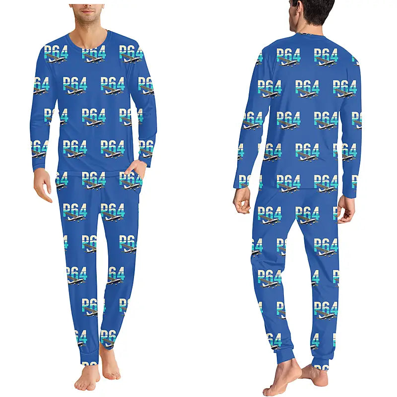 Partenavia P.64 Oscar - Men Pajamas - Original Pattern - Blue