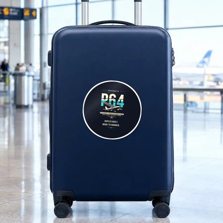 Partenavia P.64 Oscar - Original - Circle Sticker - Suitcase