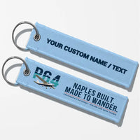 Thumbnail for Partenavia P.64 Oscar Aviator Key Chains - Light Blue - Original - Personalized