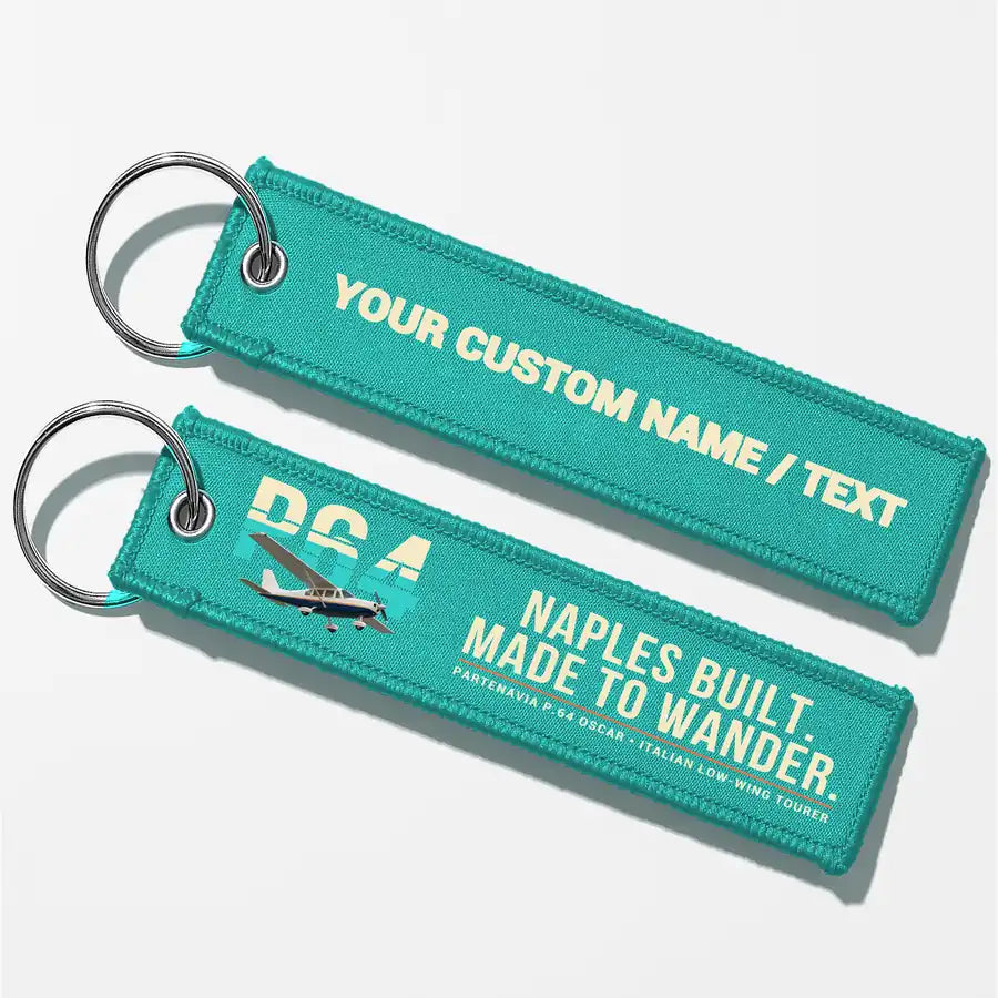 Partenavia P.64 Oscar Aviator Key Chains - Turquoise - Original - Personalized