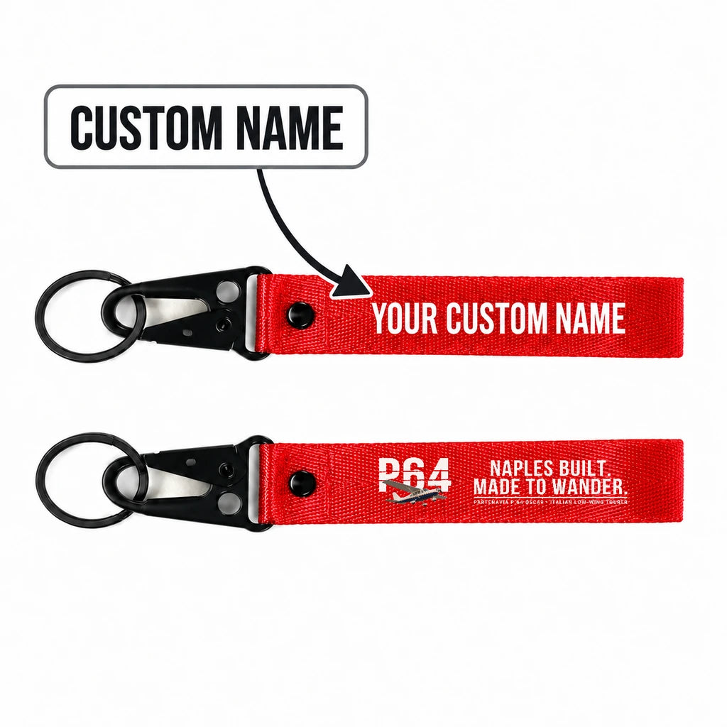 Partenavia P.64 Oscar Hawk-Shaped Key Chains - Red - Original - Personalized