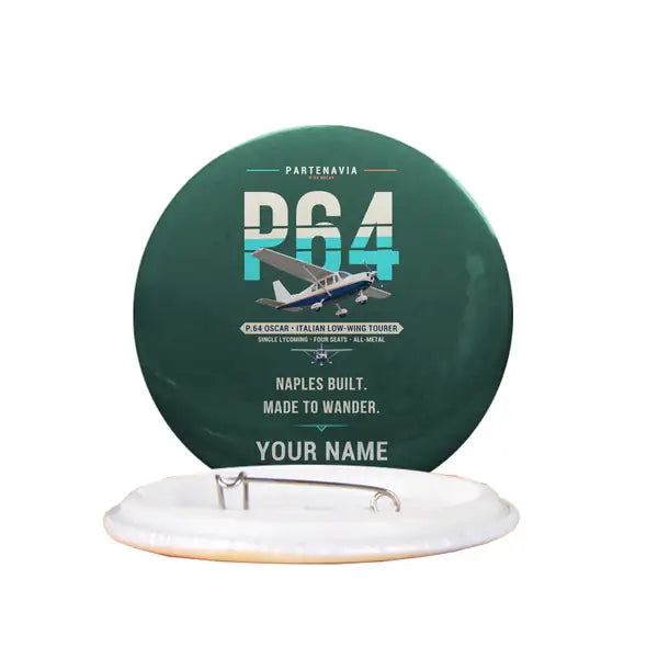 Partenavia P.64 Oscar - Original + Name - Pin - Dark Green