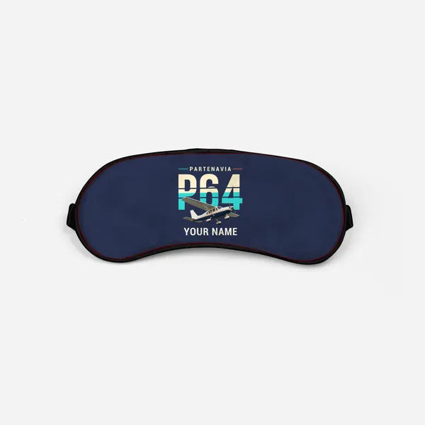 Partenavia P.64 Oscar - Original + Name - Sleep Mask - Navy Blue
