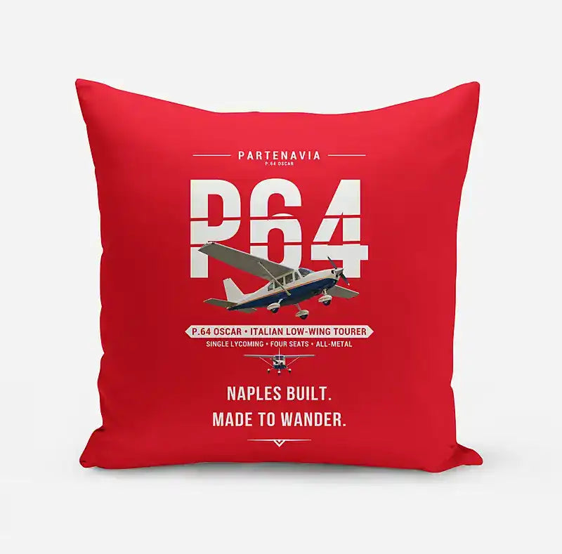 Partenavia P.64 Oscar - Original - Pillow - Red