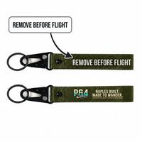 Thumbnail for Partenavia P.64 Oscar Hawk-Shaped Key Chains - Dark Green - Original - Remove Before Flight