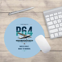 Thumbnail for Partenavia P.64 Oscar - Original - Round Mouse Pad - Light Blue