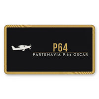 Thumbnail for Partenavia P.64 Oscar Patches - Rectangle - Black Gold