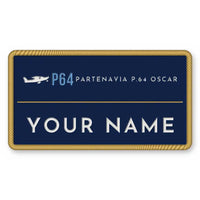 Thumbnail for Partenavia P.64 Oscar Patches - Rectangle + Name - Navy Sky