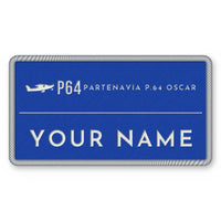 Thumbnail for Partenavia P.64 Oscar Patches - Rectangle + Name - Royal White