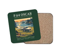 Thumbnail for Partenavia P.64 Oscar - Poster - Coaster - Dark Green