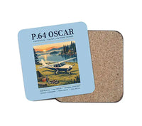 Thumbnail for Partenavia P.64 Oscar - Poster - Coaster - Light Blue