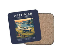 Thumbnail for Partenavia P.64 Oscar - Poster - Coaster - Navy Blue