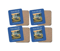 Thumbnail for Partenavia P.64 Oscar - Poster - Coaster Set - Blue