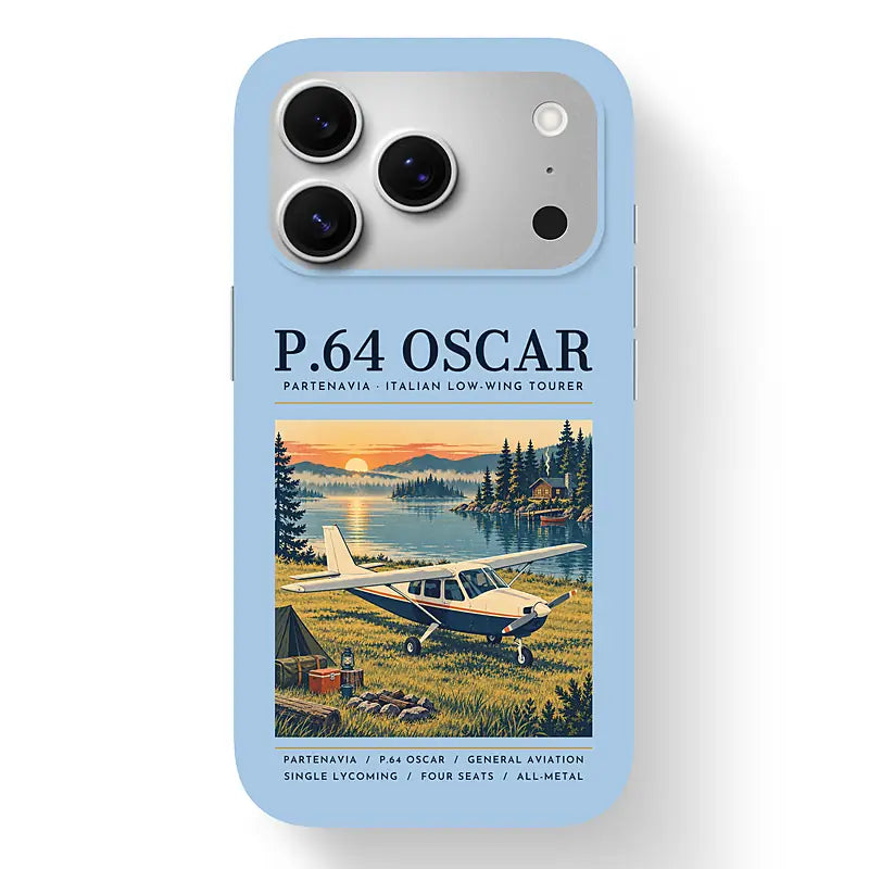 Partenavia P.64 Oscar - Poster - MagSafe iPhone 17 Pro - Light Blue
