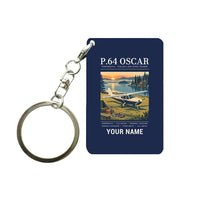 Thumbnail for Partenavia P.64 Oscar - Poster + Name - Key Chain - Navy Blue