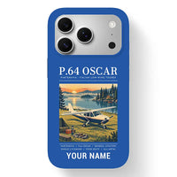 Thumbnail for Partenavia P.64 Oscar - Poster + Name - MagSafe iPhone 17 Pro - Blue