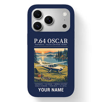 Thumbnail for Partenavia P.64 Oscar - Poster + Name - MagSafe iPhone 17 Pro - Navy Blue