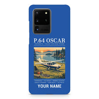 Thumbnail for Partenavia P.64 Oscar - Poster + Name - Samsung Case - Blue