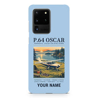 Thumbnail for Partenavia P.64 Oscar - Poster + Name - Samsung Case - Light Blue