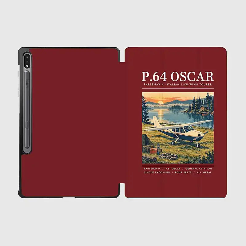 Partenavia P.64 Oscar - Poster - Samsung Tablet - Dark Red