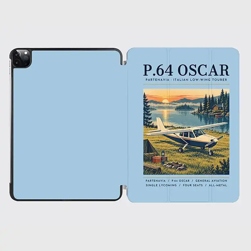 Partenavia P.64 Oscar - Poster - iPad Case - Light Blue