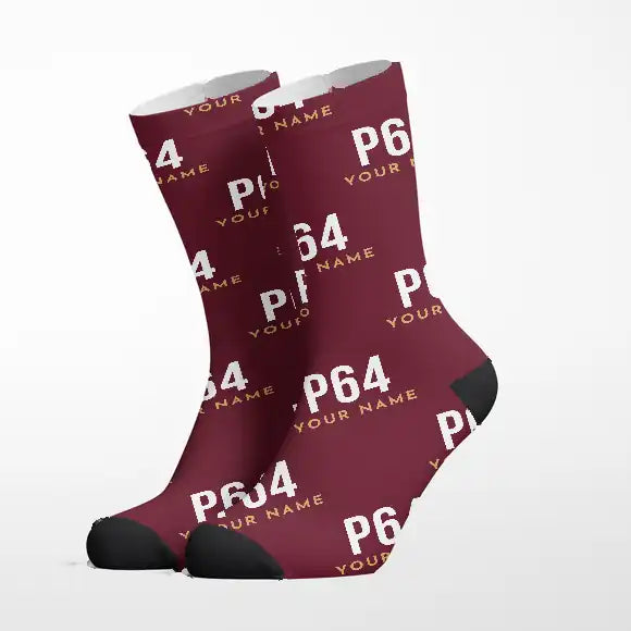 Partenavia P.64 Oscar - Socks - Burgundy + Name